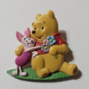Avon Disney Winnie the Pooh & Piglet Pin- Yellow, Pink, Red, Green, Blue